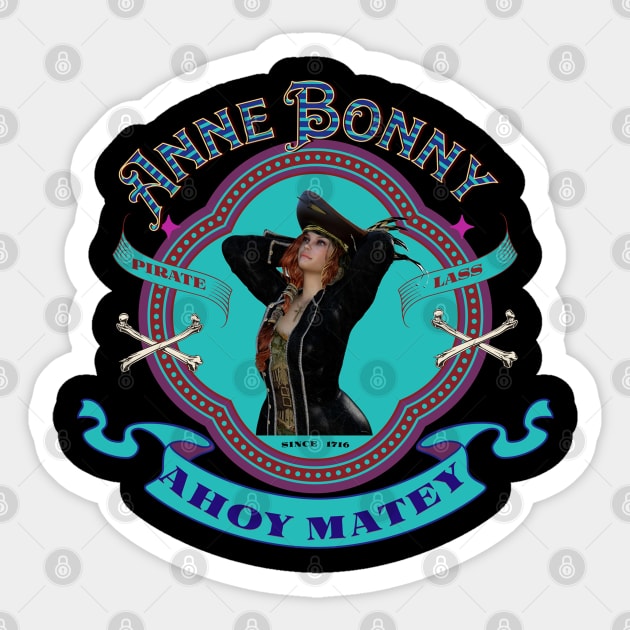 Anne Bonny Sticker by Bootylicious